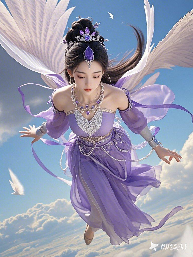 图片[10]-飞天仙女系列AI绘画描述提示词-抖微AI