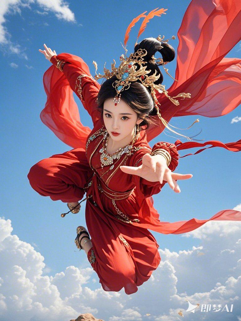 图片[4]-飞天仙女系列AI绘画描述提示词-抖微AI
