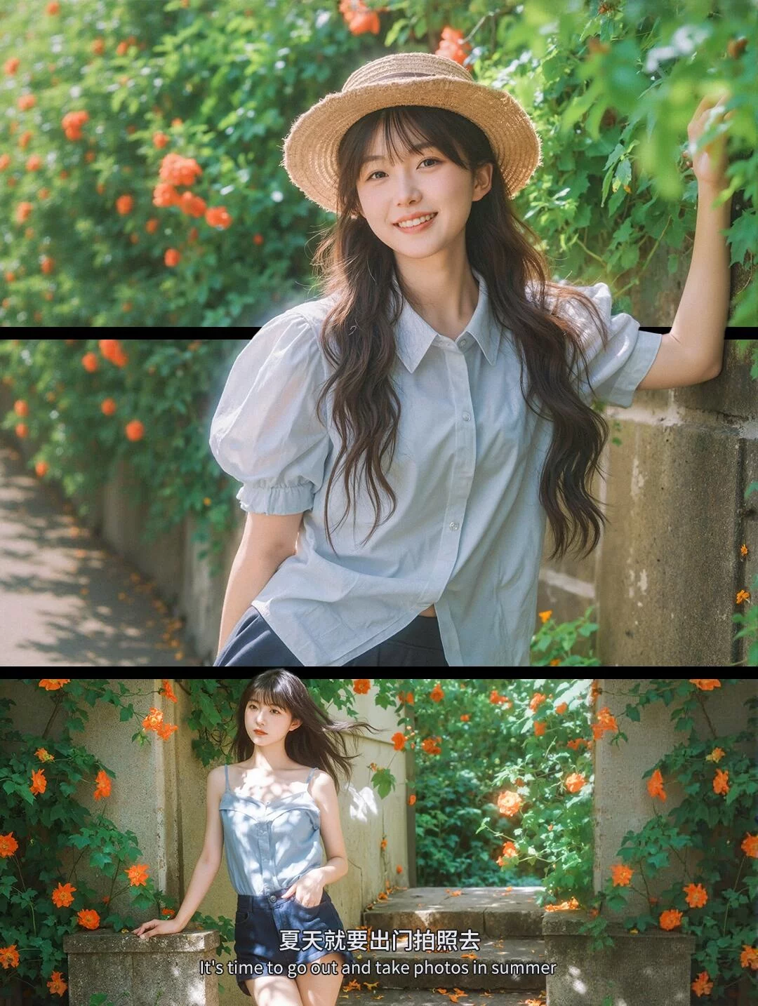 图片[2]-AI 镌刻暖阳风华，9 组清甜少女夏日写真大片出图提示词-抖微AI